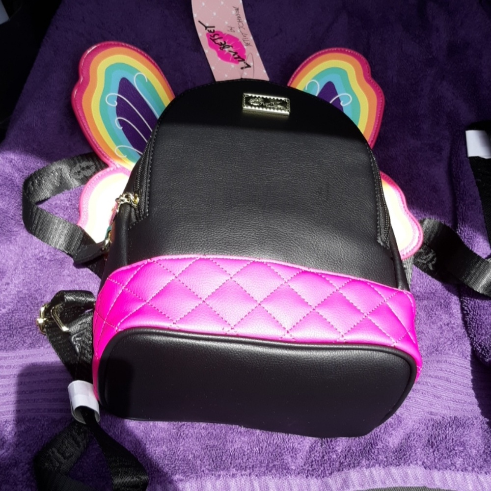 NWT. Betsey Johnson butterfly mini backpack.